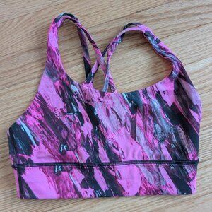 LN Lululemon Energy Bra Long Line Incentive Refresh Multi Women's 6 sports top